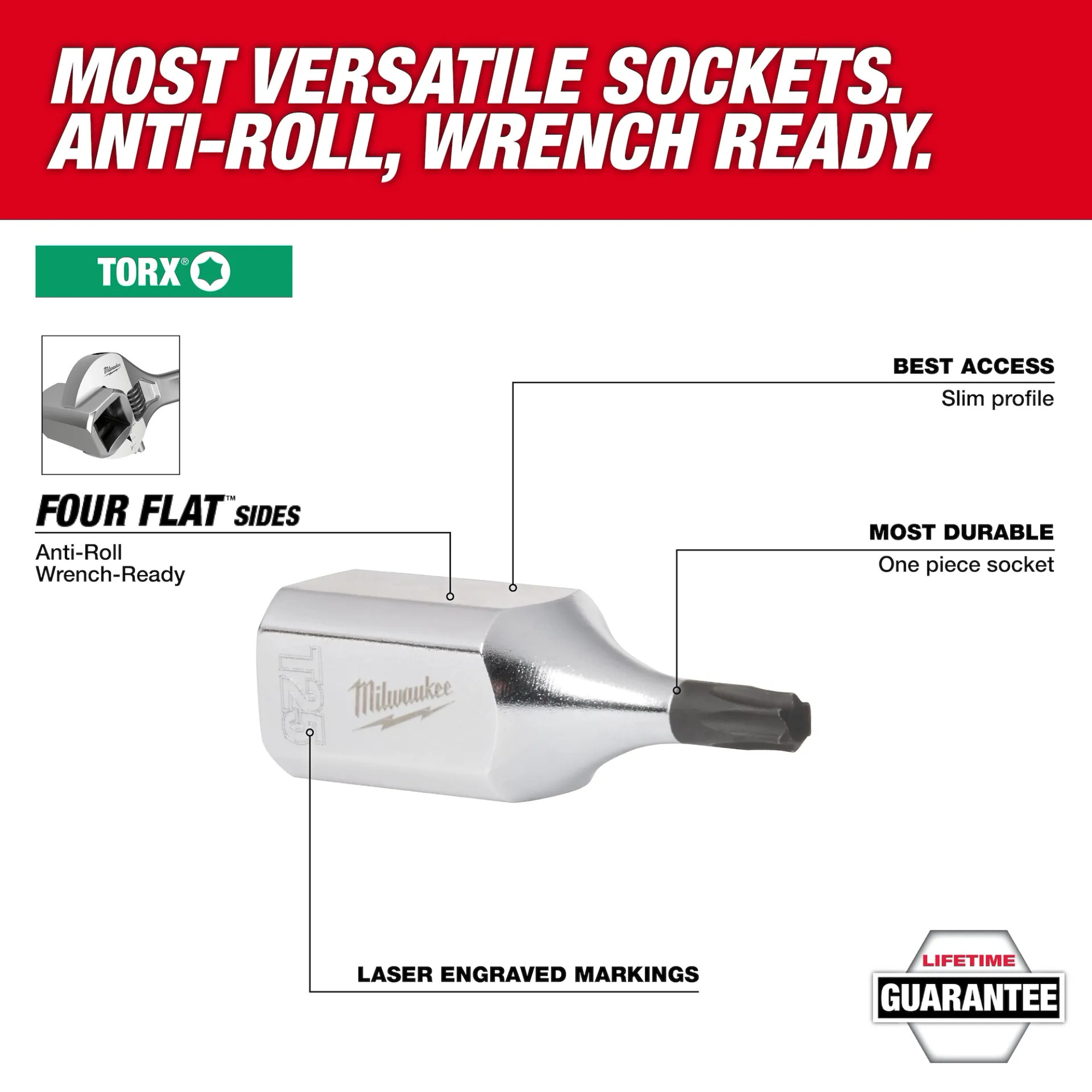 Milwaukee 13pc 1/4" and 3/8" Drive TORX Bit Socket Set from Columbia Safety